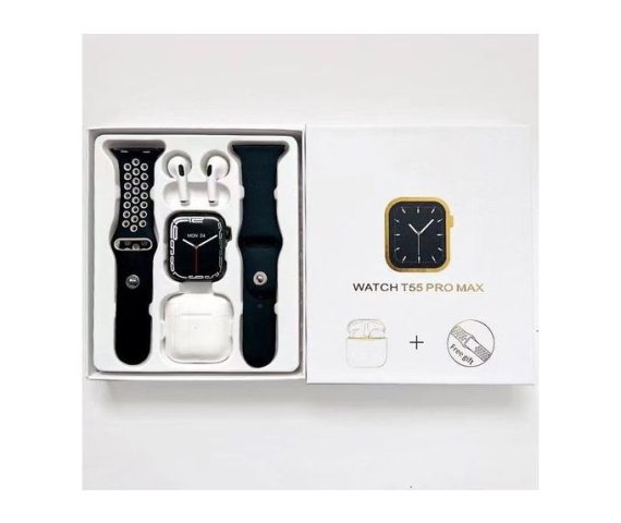 T55 Pro Max 2-in-1 Smartwatch with Earbuds