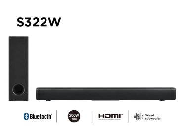 TCL 2.1 Channel Home Theater Soundbar with Wired Subwoofer Model S332W/S322W