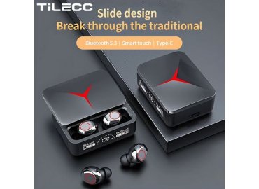 TiLECC Bluetooth 5.3 Wireless Earbuds with Slide Cover and Extended Battery Life