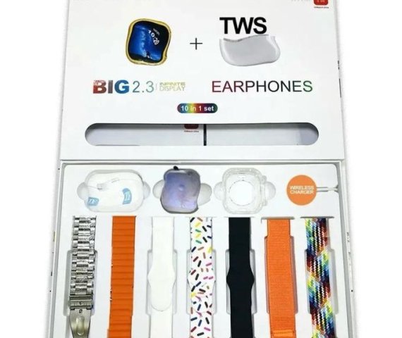 TWS i20 Ultra Max Smartwatch and Earphones Combo Set
