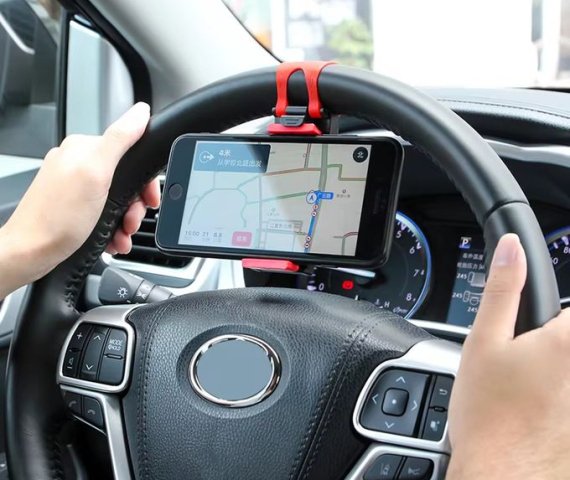Universal Car Steering Wheel Phone Holder Bracket