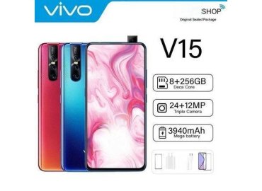 Vivo V15 Blue – Brand New, Discounted Price, 6GB RAM, 128GB/256GB Storage, 6.53-Inch Display, Fast Charging, Android Smartphone with Free Accessories