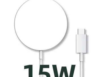 White Apple Wireless Magnetic Charger