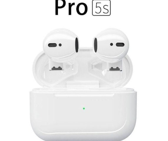 White TWS Air Pro 5s Bluetooth Earbuds