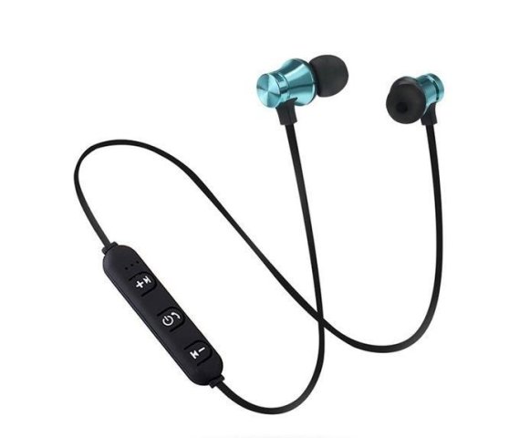 Wireless Bluetooth Neckband Earphones – Blue and Black