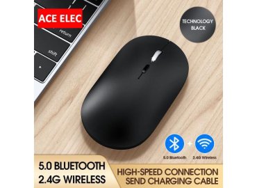 Wolf Bluetooth & Wireless Rechargeable Mouse with 360-Hour Battery Life