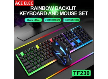 Wolf TF230 Wired Gaming Keyboard and Mouse with Backlight