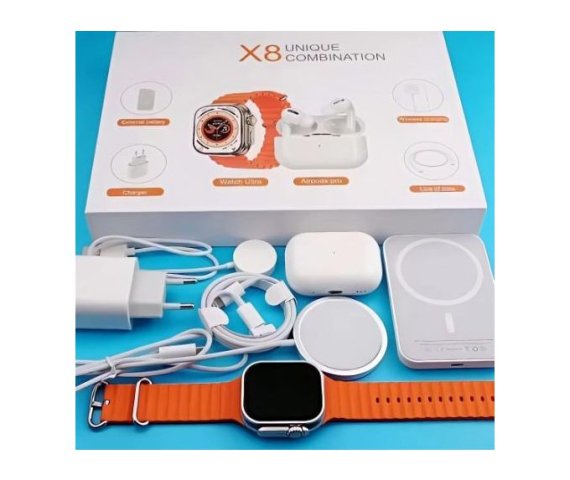 X8 Unique Combination Series: Smart Watch and Wireless Headphone Bundle