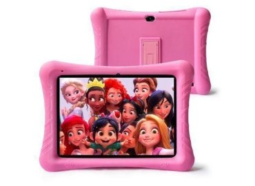 Y10 Children’s Tablet PC, 10.1 Inches, 2GB RAM, 32GB Storage, Android 10 with Allwinner A100 Quad-Core Processor, US Plug – Pink